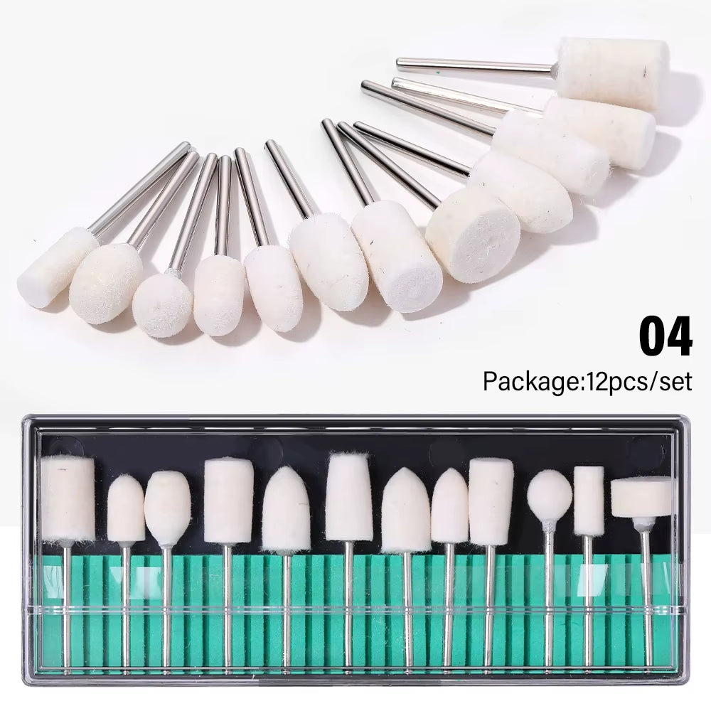 LINMANDA Nail Drill Bits Gel Nail File Bits Cuticle Remover Nail Bits with Case Nail Drill Accessories Nail Art Supplies