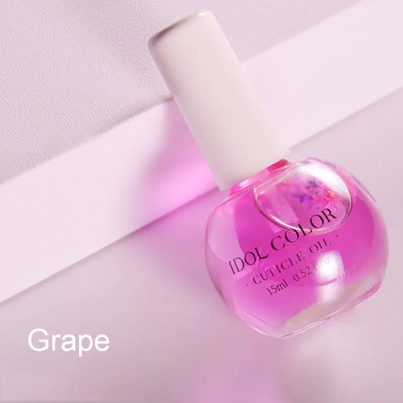 15ML Nail Cuticle Oil Dried Flowers Nourishment Oil for Dead Skin Products Nail Edge Oil Manicure Care Tools Nail Repair 8 Color