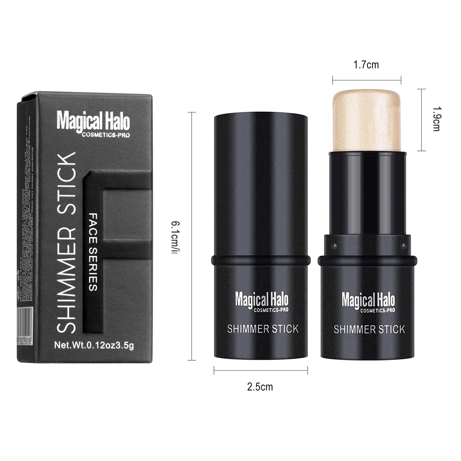Magical Halo Highlighter Stick Makeup Glitter Contouring Bronzer for Face Shimmer Powder Highlight Corrector Contour Illuminator