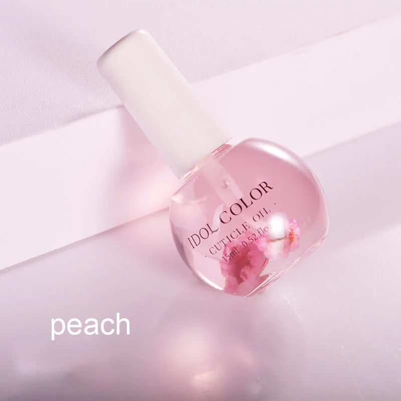 15ML Nail Cuticle Oil Dried Flowers Nourishment Oil for Dead Skin Products Nail Edge Oil Manicure Care Tools Nail Repair 8 Color