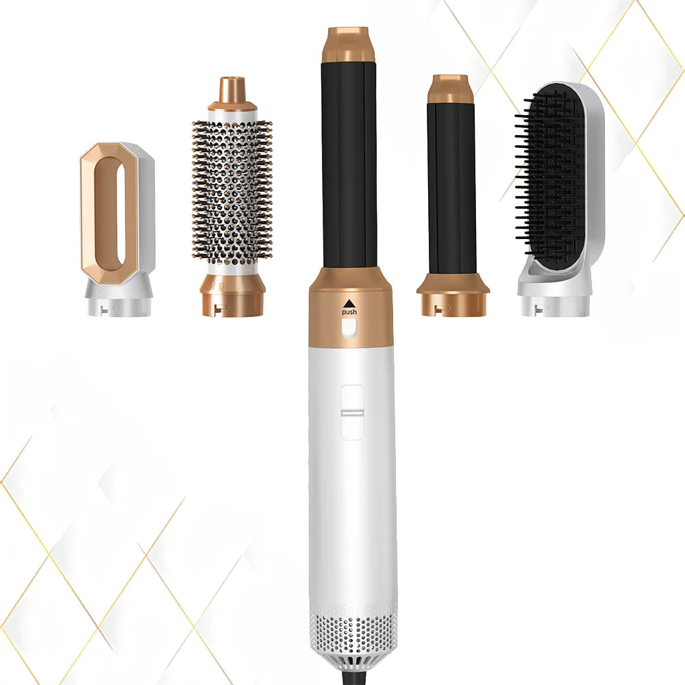 5 in 1 Hair Dryer Hot Comb Set Professional Curling Iron Hair Straightener Styling Tool for Airwrap Hair Dryer Household