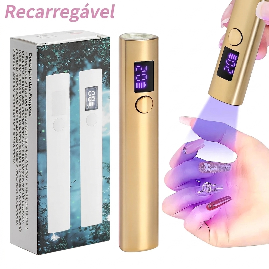 Mini Lâmpada UV LED Portátil para Unhas