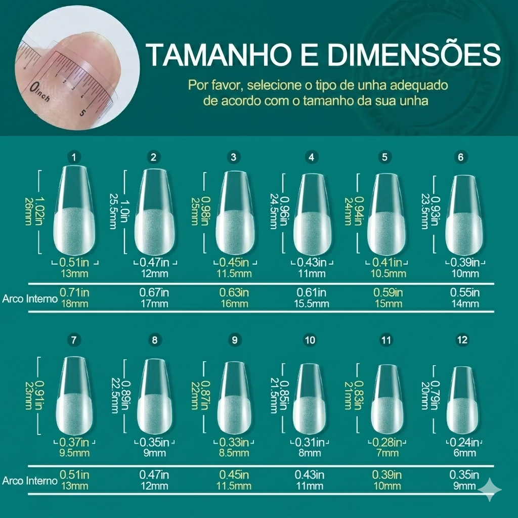 Nailpop 120 unids/caixa Gel X Nail Tips