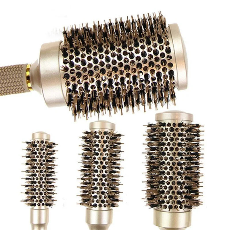Professional 4PCS round Hair Brush Hairdressing Curling Hair Brushes Ceramic Barrel Comb for Blow Dry Salon Styling Tools
