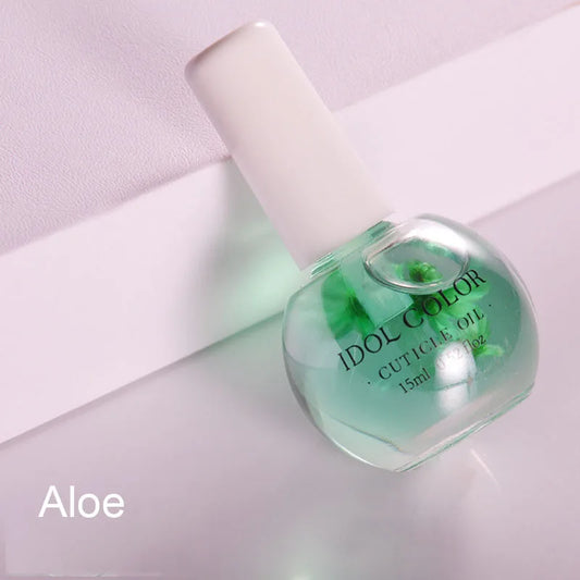 15ML Nail Cuticle Oil Dried Flowers Nourishment Oil for Dead Skin Products Nail Edge Oil Manicure Care Tools Nail Repair 8 Color
