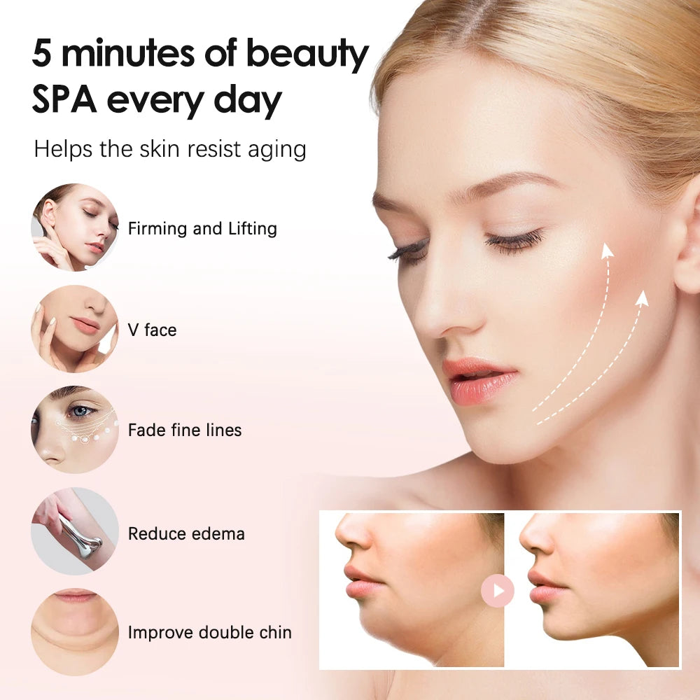 EMS Facial Roller Massager Microcurrents Face Lifting Machine V-Face Rollermassager Skin Rejuvenation Anti-Wrinkle Beauty Device