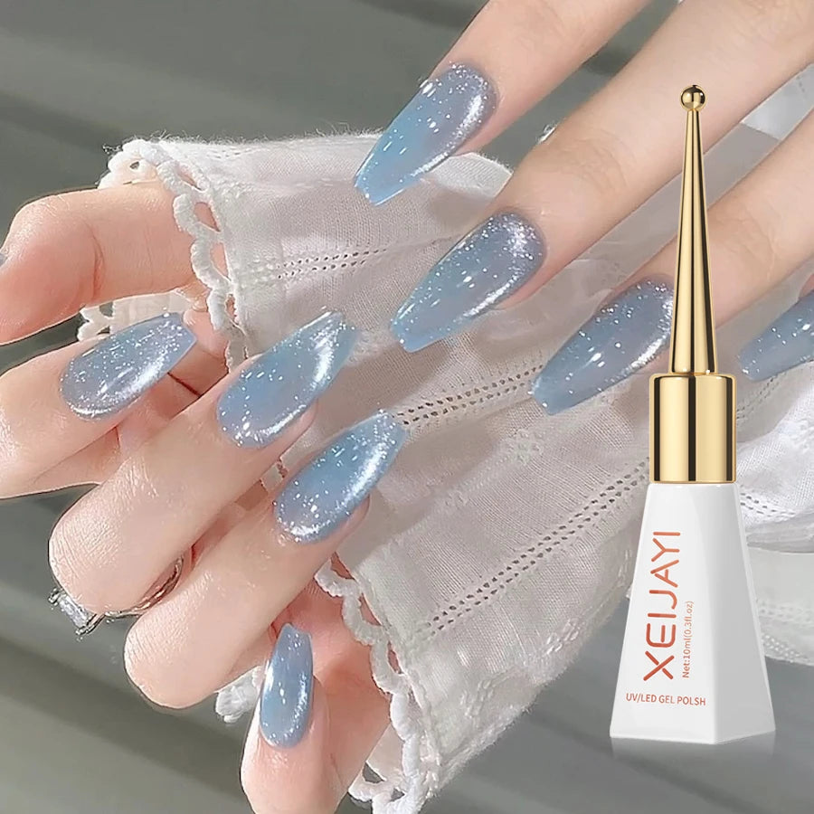 1Pc 10Ml Chili Peppers Magnetic Cat Eye Chrome Nail Powder Chameleon Metallic Nail Art Glitter Powder for Gel Polish DIY Home Na