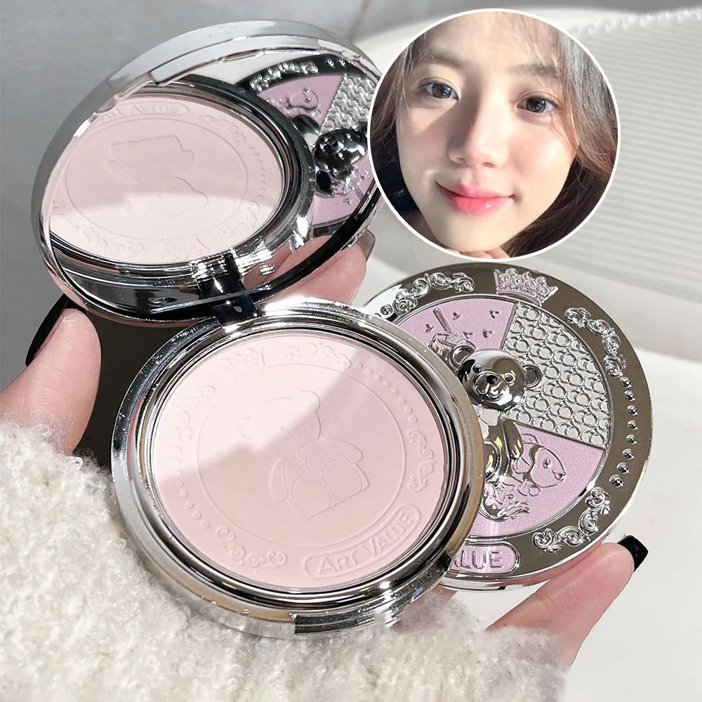 3 Color Natural Pink Loose Powder Oil Control Waterproof Mineral Face Pressed Makeup Powder Cosmetic Long Lasting Setting Powder