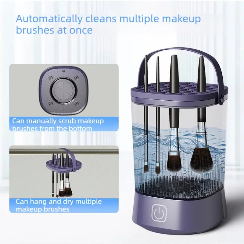 Portable Electric Makeup Brush Cleaner Bucket Type Lazy Person'S Cleaning Tool Beauty Health Care Cosmetic Brush Washer